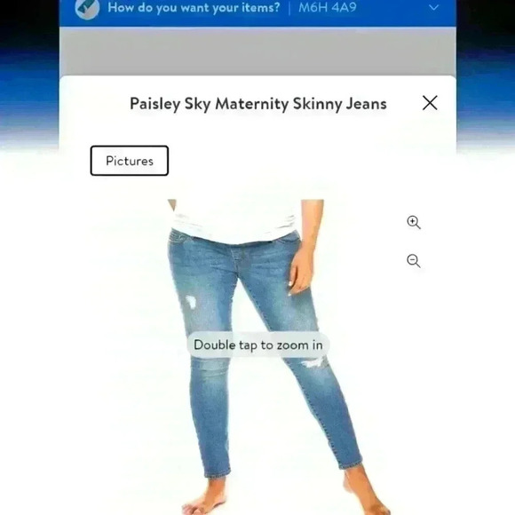 Paisley Sky Skinny Maternity Jeans -  size Small - Picture 3 of 5